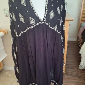 Free People Black Tunic Top Size M